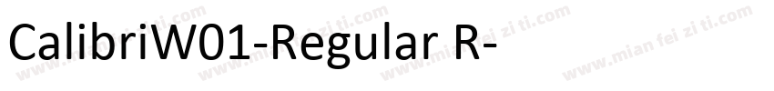 CalibriW01-Regular R字体转换